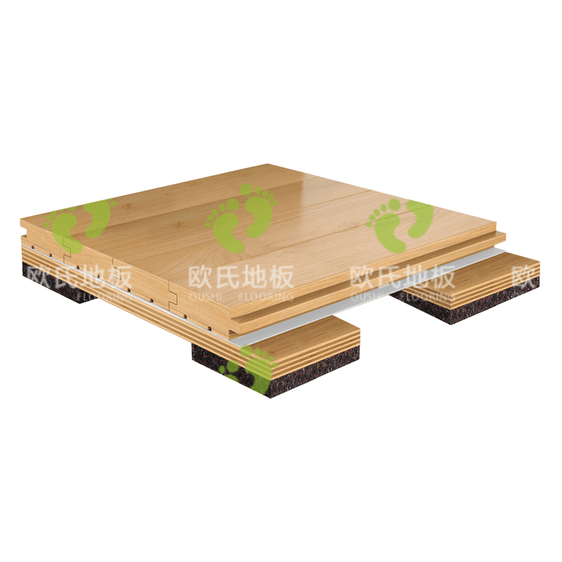 歐氏板式龍骨結構運動木地板產(chǎn)品